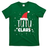 Womens Tutu Claus Santa Hat Hawaiian Grandma & Grandkids Christmas T-Shirt