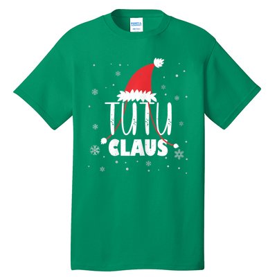 Womens Tutu Claus Santa Hat Hawaiian Grandma & Grandkids Christmas Tall T-Shirt