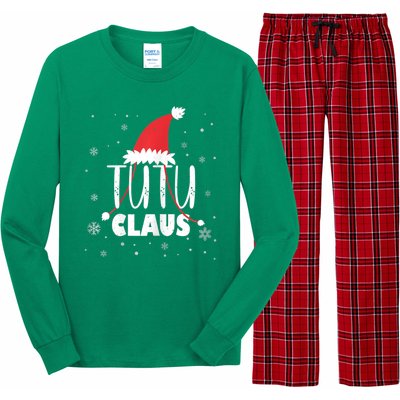 Womens Tutu Claus Santa Hat Hawaiian Grandma & Grandkids Christmas Long Sleeve Pajama Set