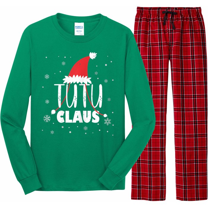 Womens Tutu Claus Santa Hat Hawaiian Grandma & Grandkids Christmas Long Sleeve Pajama Set