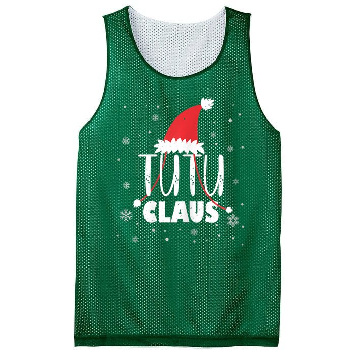 Womens Tutu Claus Santa Hat Hawaiian Grandma & Grandkids Christmas Mesh Reversible Basketball Jersey Tank