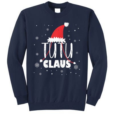 Womens Tutu Claus Santa Hat Hawaiian Grandma & Grandkids Christmas Tall Sweatshirt