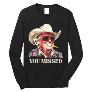 Western Trump Cowboy You Missed Long Sleeve Shirt