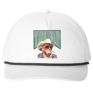 Western Trump Cowboy Make America Great Trump Daddy Maga Snapback Five-Panel Rope Hat