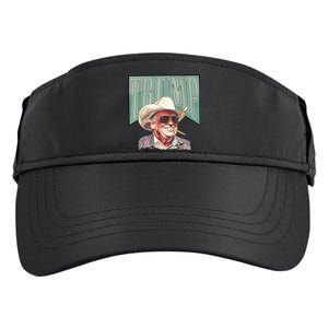 Western Trump Cowboy Make America Great Trump Daddy Maga Adult Drive Performance Visor