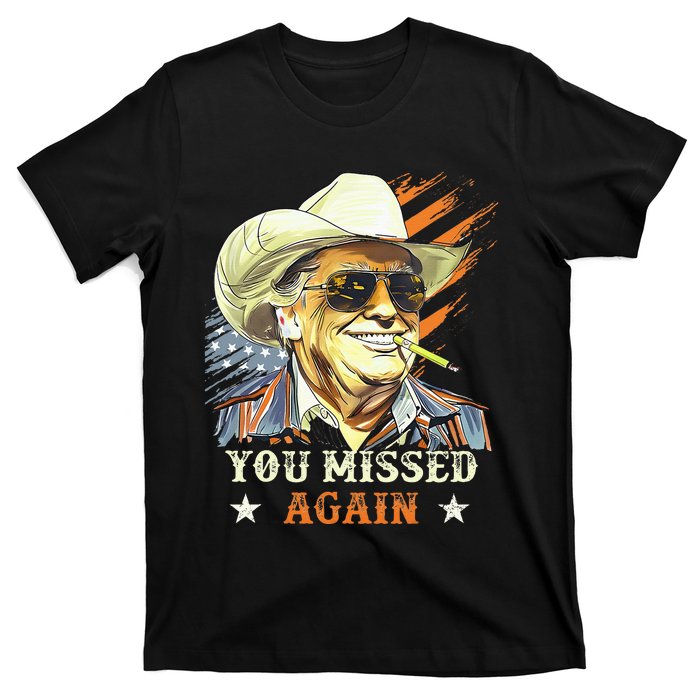 Western Trump Cow You Missed Again T-Shirt