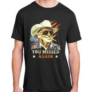 Western Trump Cow You Missed Again Adult ChromaSoft Performance T-Shirt