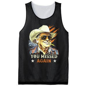 Western Trump Cow You Missed Again Mesh Reversible Basketball Jersey Tank