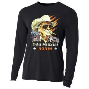 Western Trump Cow You Missed Again Cooling Performance Long Sleeve Crew