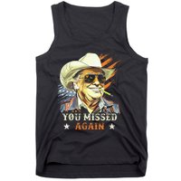 Western Trump Cow You Missed Again Tank Top