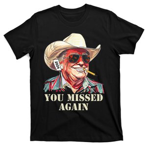 Western Trump Cowboy You Missed Again T-Shirt