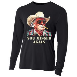 Western Trump Cowboy You Missed Again Cooling Performance Long Sleeve Crew