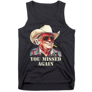 Western Trump Cowboy You Missed Again Tank Top