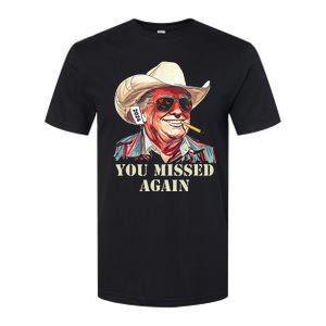 Western Trump Cowboy You Missed Again Softstyle CVC T-Shirt