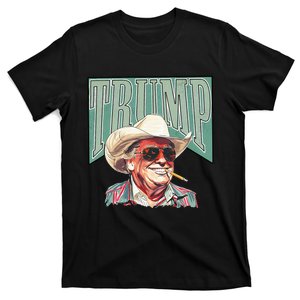 Western Trump Cowboy Make America Great Trump Daddy Maga T-Shirt