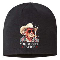 Western Trump Cow You Missed Twice Trump 2024 Usa Flag Sustainable Beanie