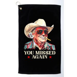 Western Trump Cowboy You Missed Again Platinum Collection Golf Towel