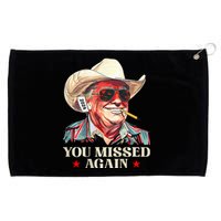 Western Trump Cowboy You Missed Again Grommeted Golf Towel