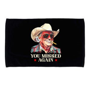 Western Trump Cowboy You Missed Again Microfiber Hand Towel