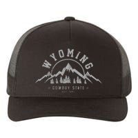 Wyoming The Cowboy State Est. 1890 Vintage Mountains Gift Yupoong Adult 5-Panel Trucker Hat