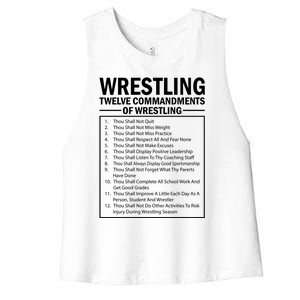 Wrestlingg Twelve Comdts Of Wrestling Cool Gift Women's Racerback Cropped Tank