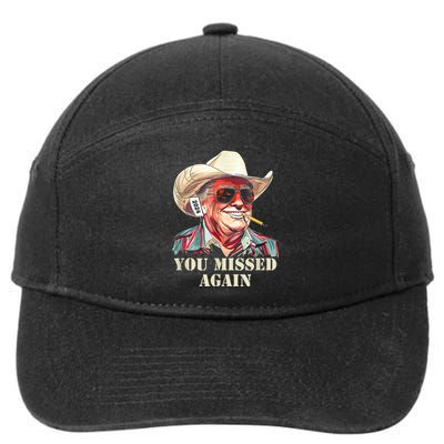 Western Trump Cowboy You Missed Again 7-Panel Snapback Hat