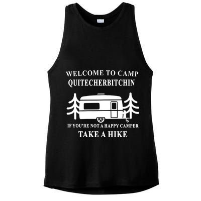 Welcome To Camp Quitcherbitchin Funny Camping Meme Ladies PosiCharge Tri-Blend Wicking Tank