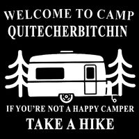 Welcome To Camp Quitcherbitchin Funny Camping Meme Flatbill Hat