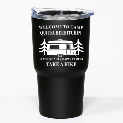 Welcome To Camp Quitcherbitchin Funny Camping Meme Tumbler