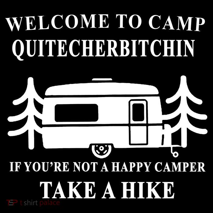 Welcome To Camp Quitcherbitchin Funny Camping Meme Pom Pom 12in Knit Beanie