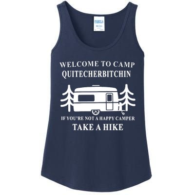 Welcome To Camp Quitcherbitchin Funny Camping Meme Ladies Essential Tank