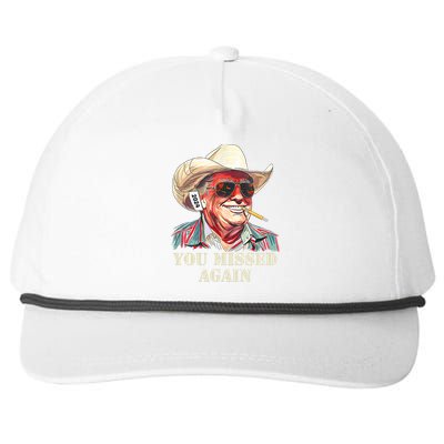 Western Trump Cowboy You Missed Again Snapback Five-Panel Rope Hat