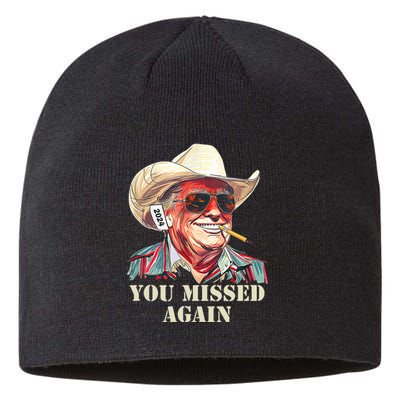 Western Trump Cowboy You Missed Again Sustainable Beanie