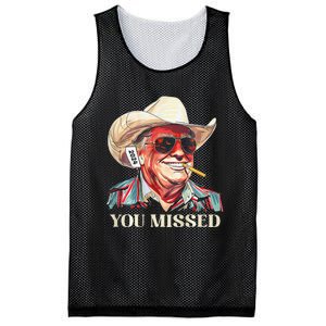 Western Trump Cowboy You Missed Mesh Reversible Basketball Jersey Tank