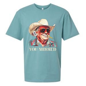 Western Trump Cowboy You Missed Sueded Cloud Jersey T-Shirt