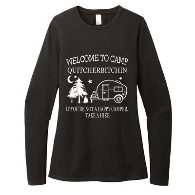 Welcome To Camp Quitcherbitchin Funny Camping Womens CVC Long Sleeve Shirt