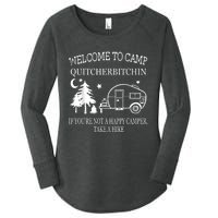 Welcome To Camp Quitcherbitchin Funny Camping Women's Perfect Tri Tunic Long Sleeve Shirt