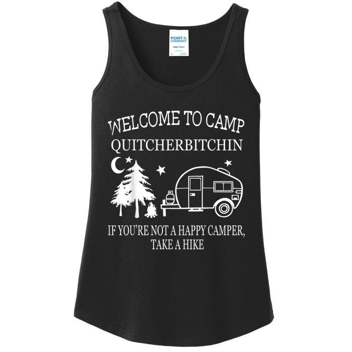 Welcome To Camp Quitcherbitchin Funny Camping Ladies Essential Tank