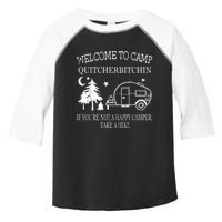 Welcome To Camp Quitcherbitchin Funny Camping Toddler Fine Jersey T-Shirt