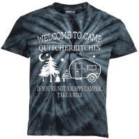 Welcome To Camp Quitcherbitchin Funny Camping Kids Tie-Dye T-Shirt