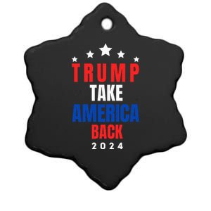 Western Trump Cow You Missed Trump 2024 Usa Flag 2 Side Ceramic Star Ornament