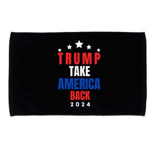 Western Trump Cow You Missed Trump 2024 Usa Flag 2 Side Microfiber Hand Towel