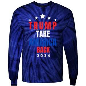 Western Trump Cow You Missed Trump 2024 Usa Flag Tie-Dye Long Sleeve Shirt