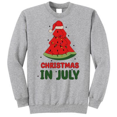 Watermelon Tree Christmas In July Festivities Tall Sweatshirt