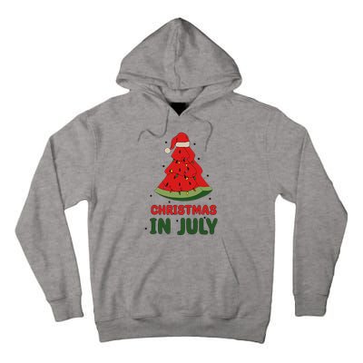 Watermelon Tree Christmas In July Festivities Tall Hoodie