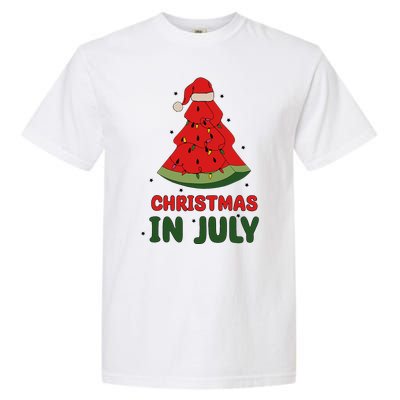 Watermelon Tree Christmas In July Festivities Garment-Dyed Heavyweight T-Shirt