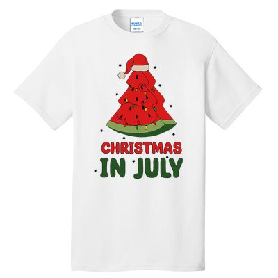 Watermelon Tree Christmas In July Festivities Tall T-Shirt