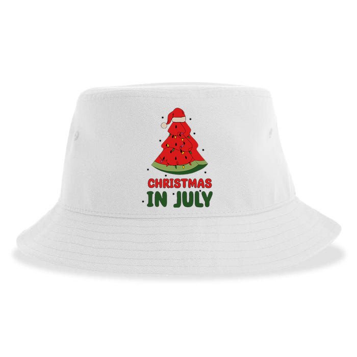 Watermelon Tree Christmas In July Festivities Sustainable Bucket Hat