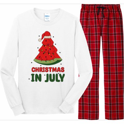 Watermelon Tree Christmas In July Festivities Long Sleeve Pajama Set