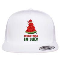 Watermelon Tree Christmas In July Festivities Flat Bill Trucker Hat